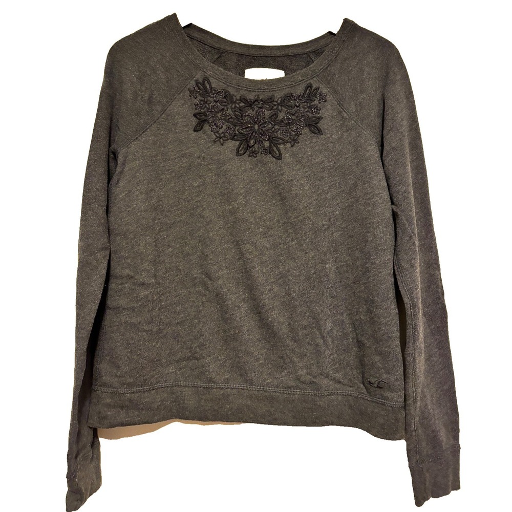 rare vtg Hollister California 1922 heathered sweatshirt embroidered beads sz M‎